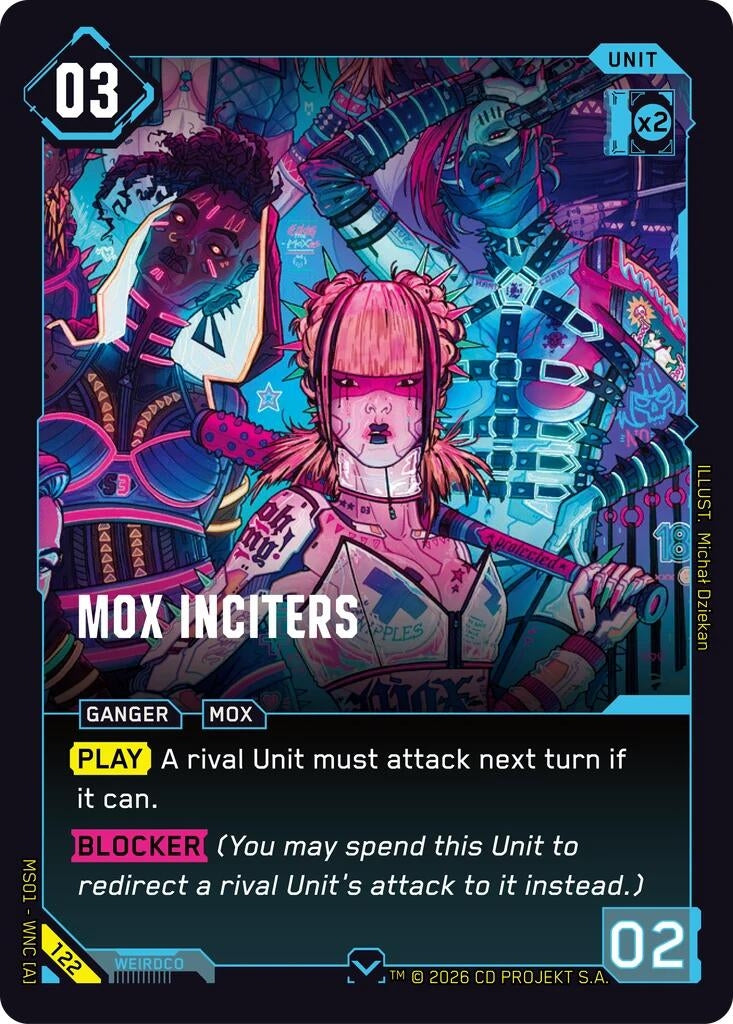 Image for Mox Inciters (122) [Welcome to Night City - Retail] - Cyberpunk TCG