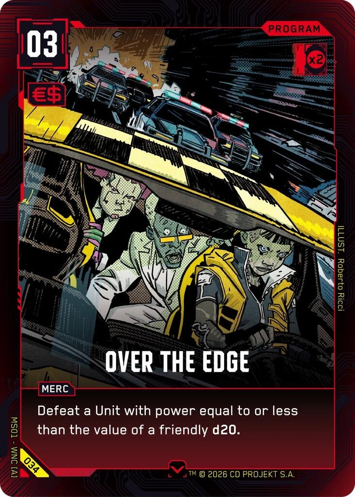 Image for Over the Edge (034) [Welcome to Night City - Retail] - Cyberpunk TCG