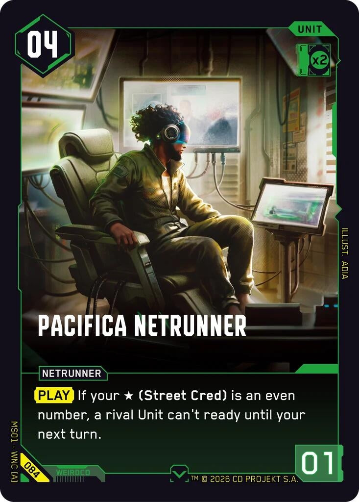 Image for Pacifica Netrunner (084) [Welcome to Night City - Retail] - Cyberpunk TCG