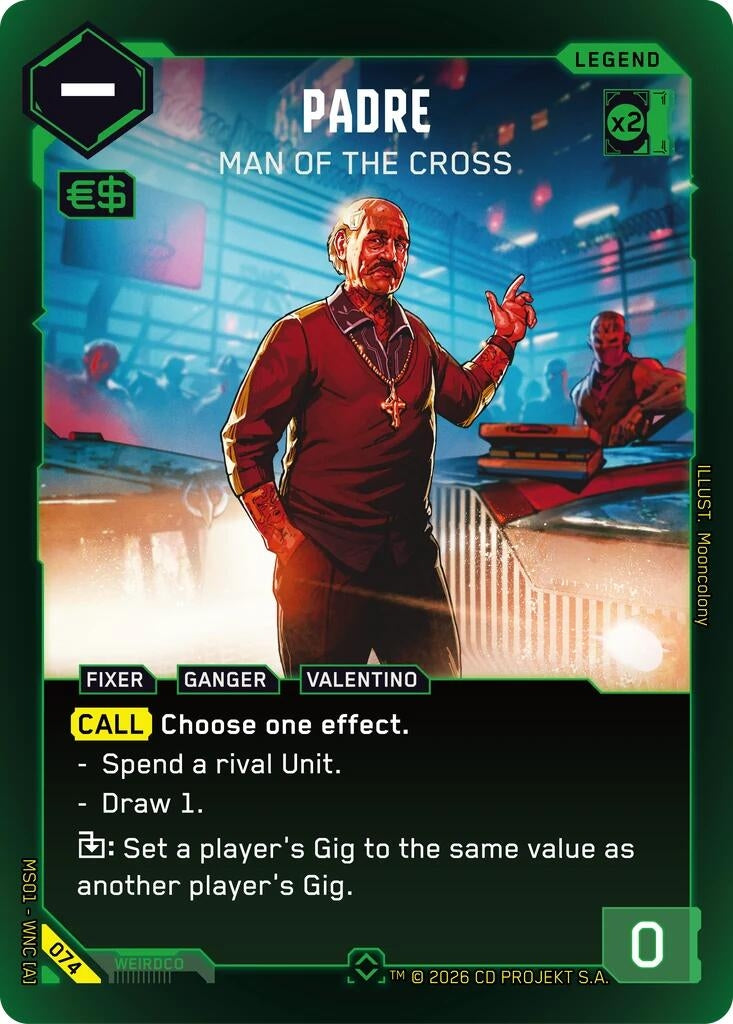 Image for Padre - Man of the Cross (Rare) (074) [Welcome to Night City - Retail] - Cyberpunk TCG