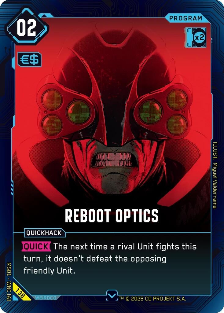 Image for Reboot Optics (136) [Welcome to Night City - Retail] - Cyberpunk TCG