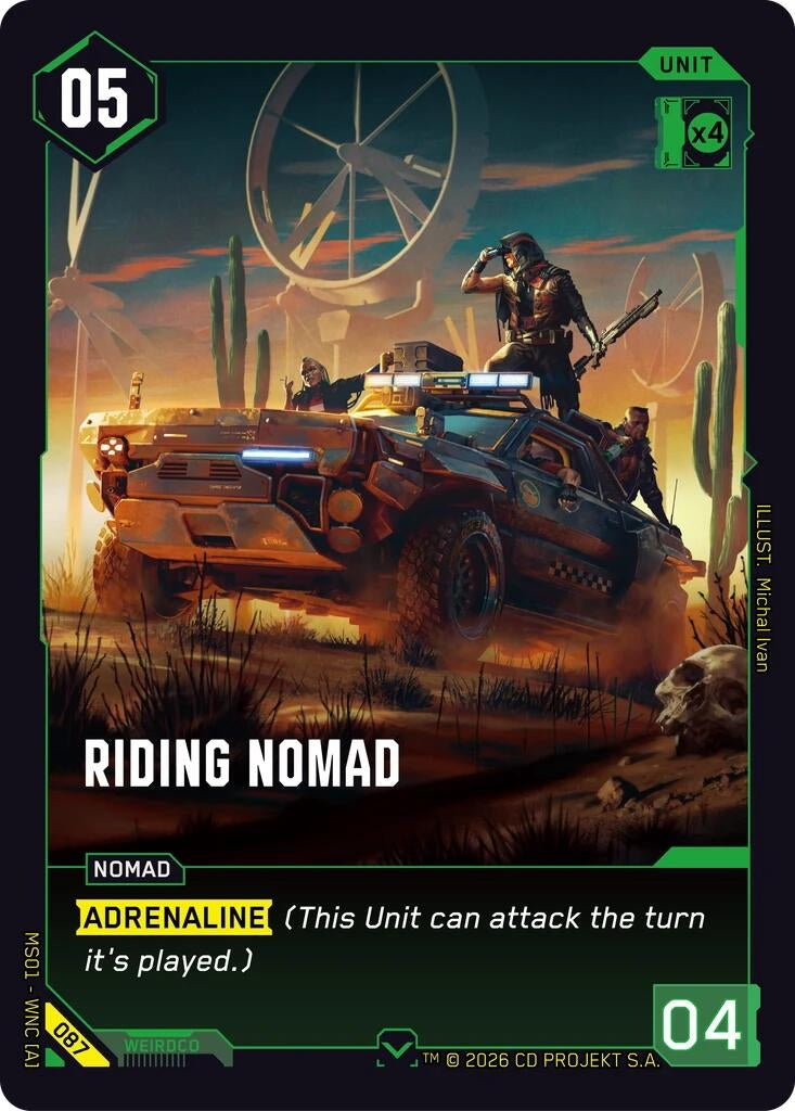 Image for Riding Nomad (087) [Welcome to Night City - Retail] - Cyberpunk TCG