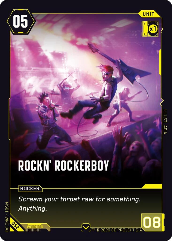 Image for Rockn' Rockerboy (052) [Welcome to Night City - Retail] - Cyberpunk TCG