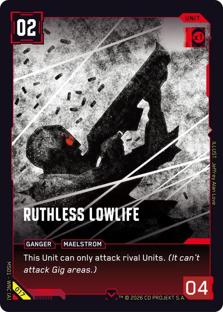 Image for Ruthless Lowlife (017) [Welcome to Night City - Retail] - Cyberpunk TCG