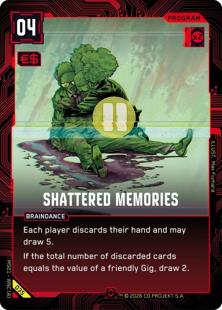 Image for Shattered Memories (035) [Welcome to Night City - Retail] - Cyberpunk TCG