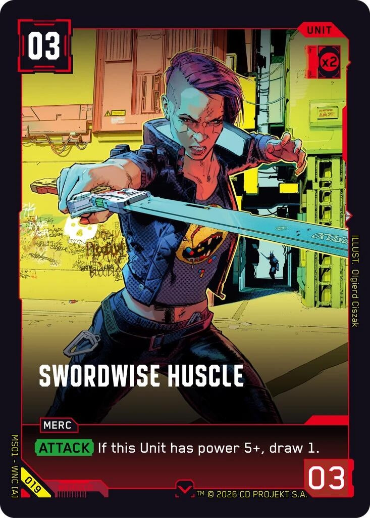 Image for Swordwise Huscle (019) [Welcome to Night City - Retail] - Cyberpunk TCG