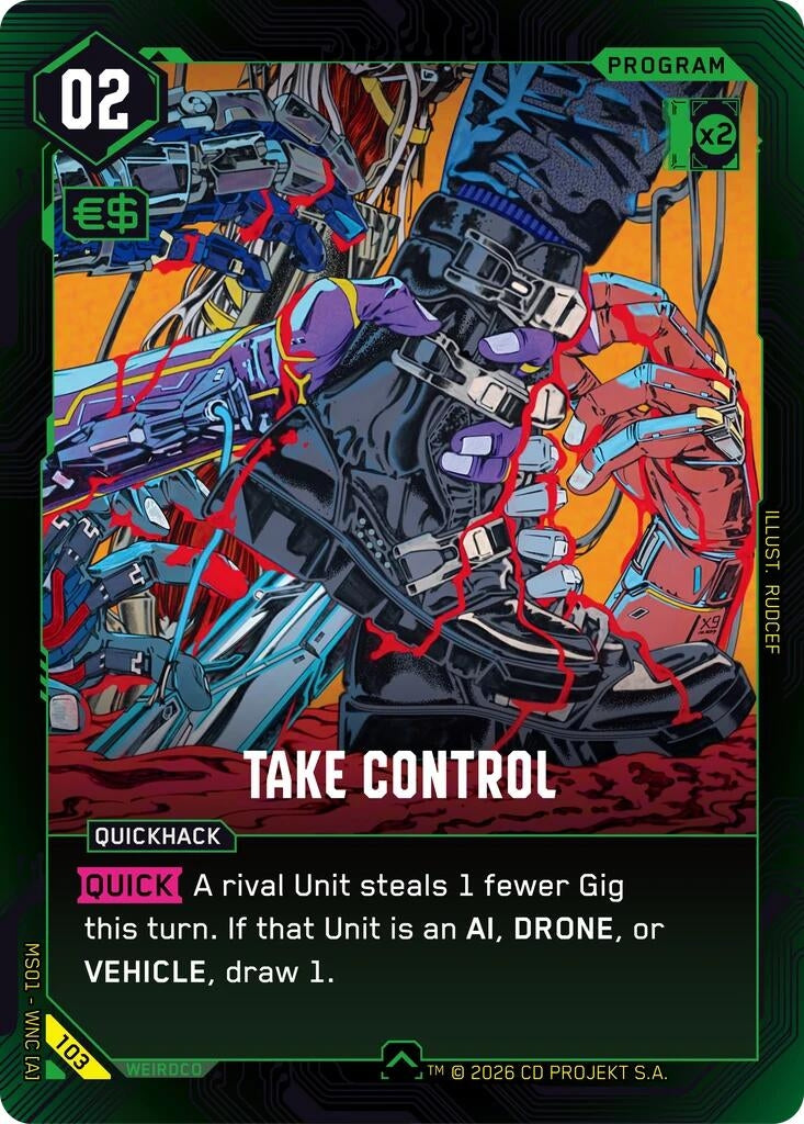 Image for Take Control (103) [Welcome to Night City - Retail] - Cyberpunk TCG