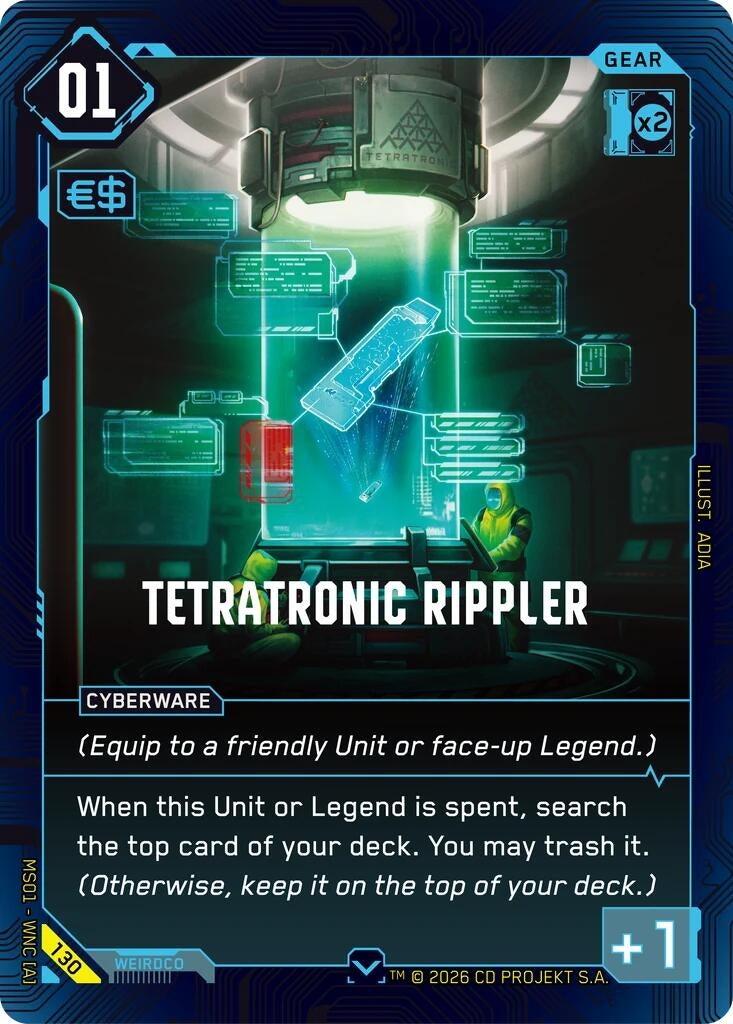 Image for Tetratronic Rippler (130) [Welcome to Night City - Retail] - Cyberpunk TCG