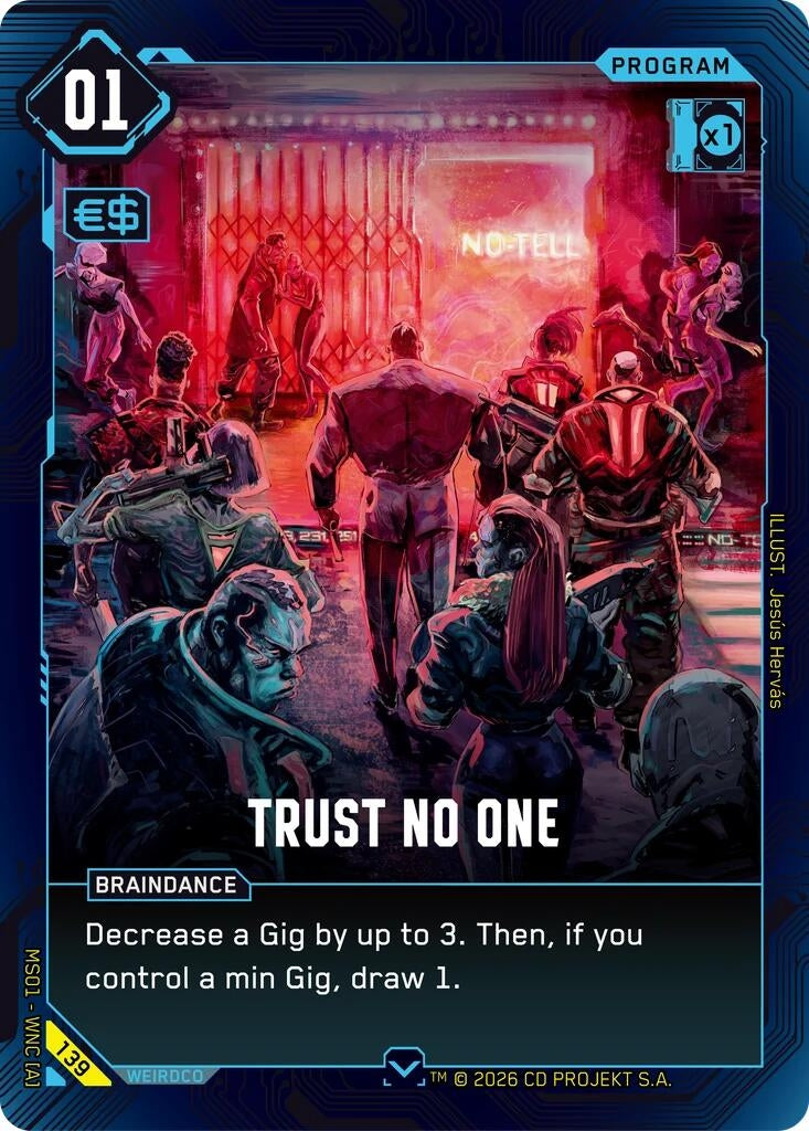 Image for Trust No One (139) [Welcome to Night City - Retail] - Cyberpunk TCG