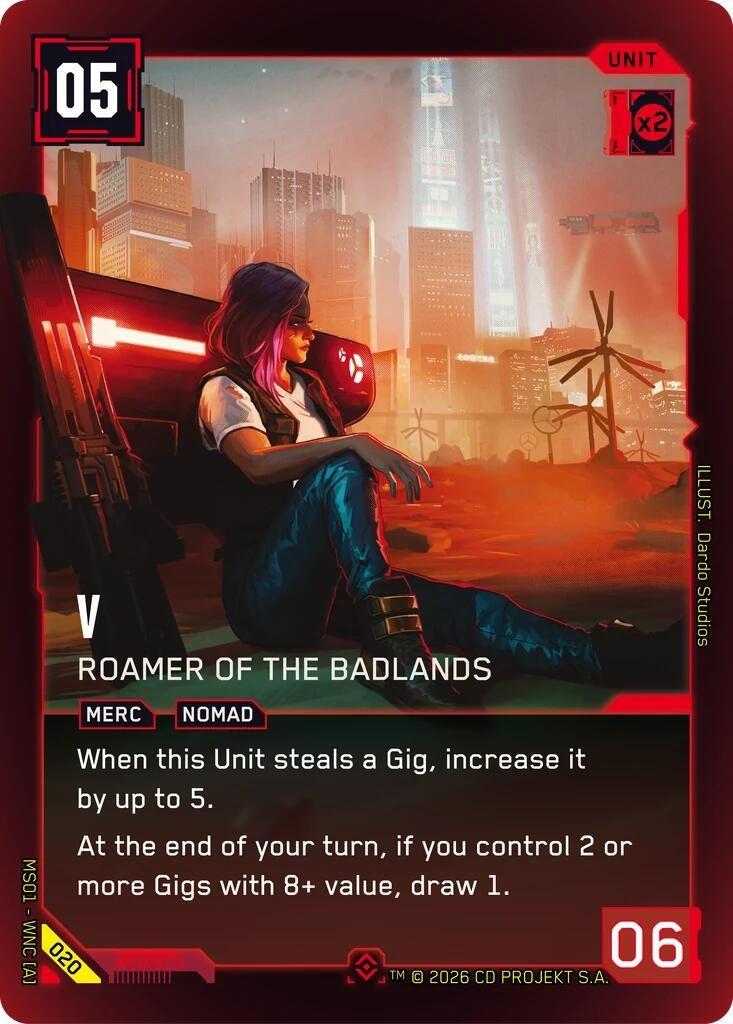 Image for V - Roamer of the Badlands (020) [Welcome to Night City - Retail] - Cyberpunk TCG