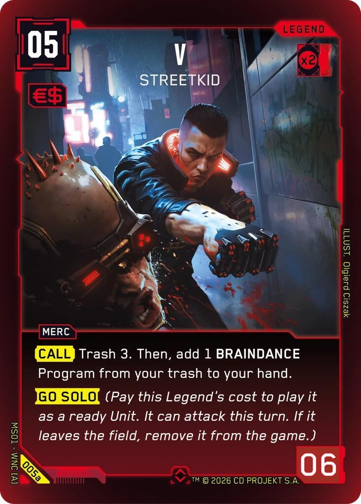Image for V - Streetkid (a) (005a) [Welcome to Night City - Retail] - Cyberpunk TCG