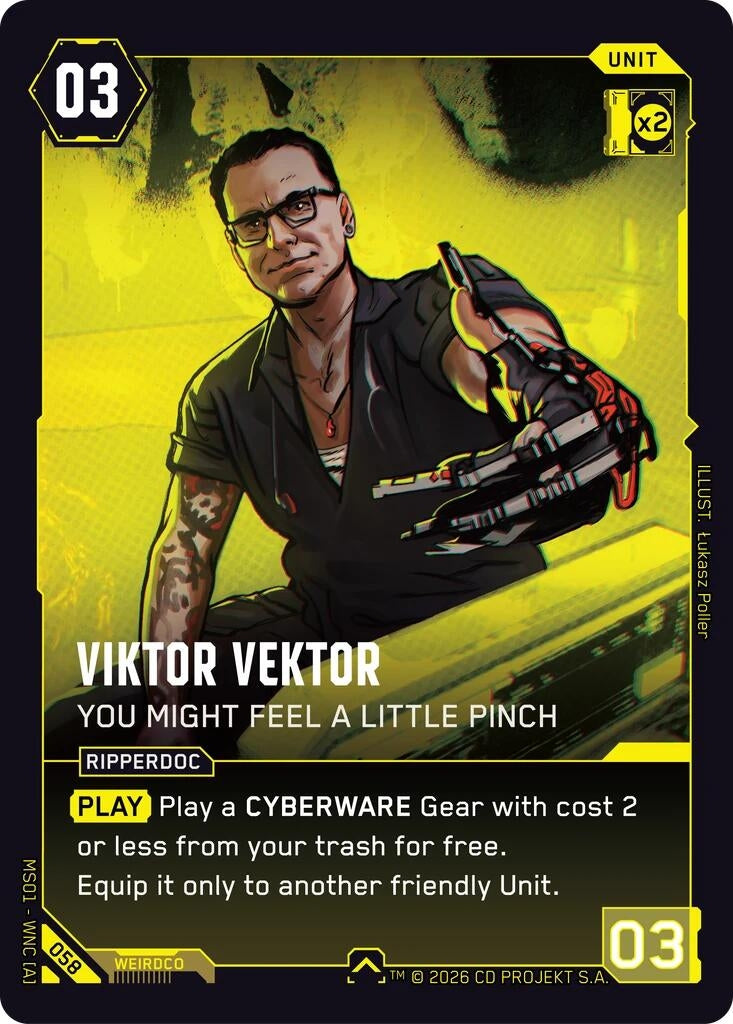Image for Viktor Vektor - Drop Your Illusions (057) [Welcome to Night City - Retail] - Cyberpunk TCG