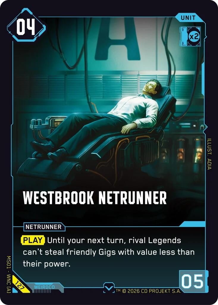 Image for Westbrook Netrunner (127) [Welcome to Night City - Retail] - Cyberpunk TCG