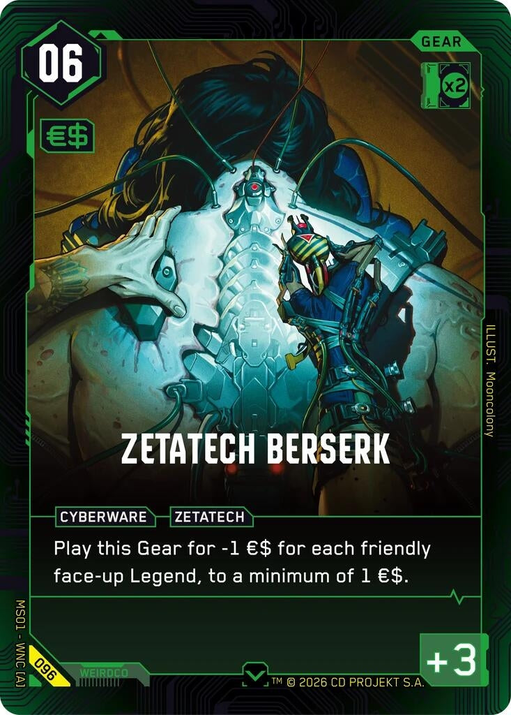 Image for Zetatech Berserk (096) [Welcome to Night City - Retail] - Cyberpunk TCG