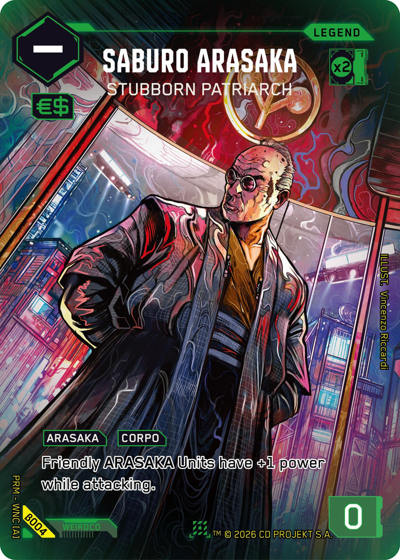 Image for Saburo Arasaka - Stubborn Patriarch (B004) [Box Toppers - Beta] - Cyberpunk TCG