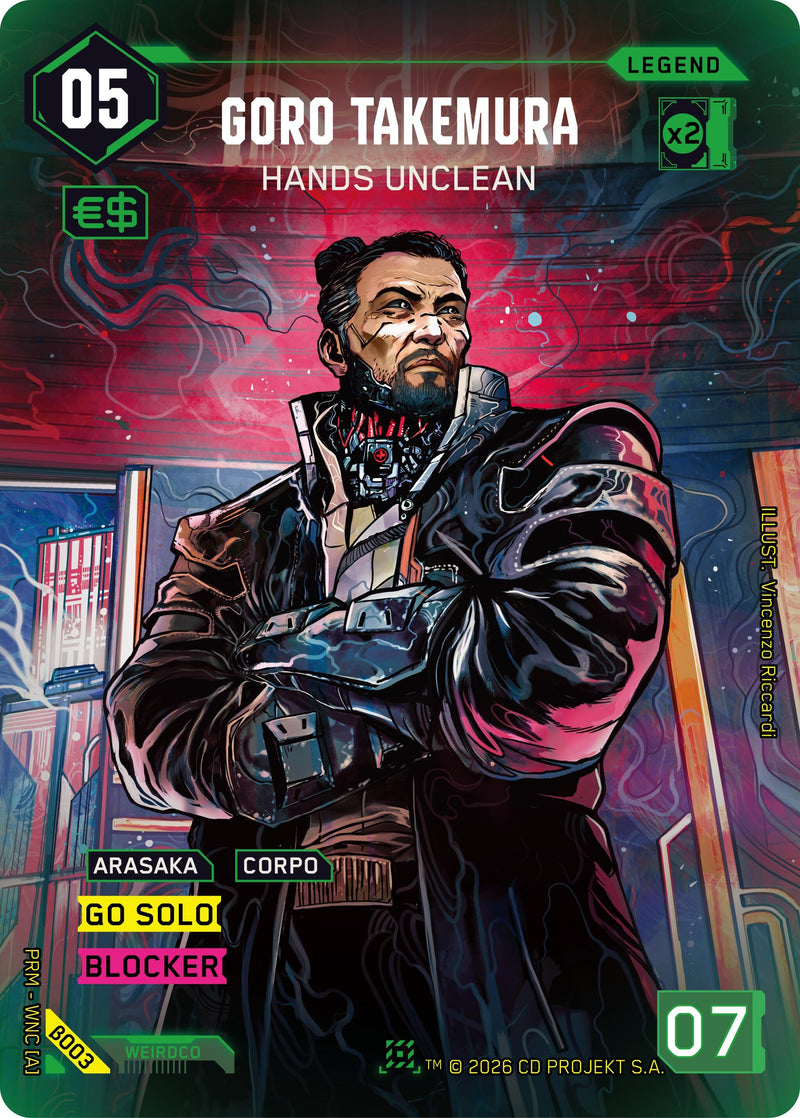 Image for Goro Takemura - Hands Unclean (B003) [Box Toppers - Beta] - Cyberpunk TCG