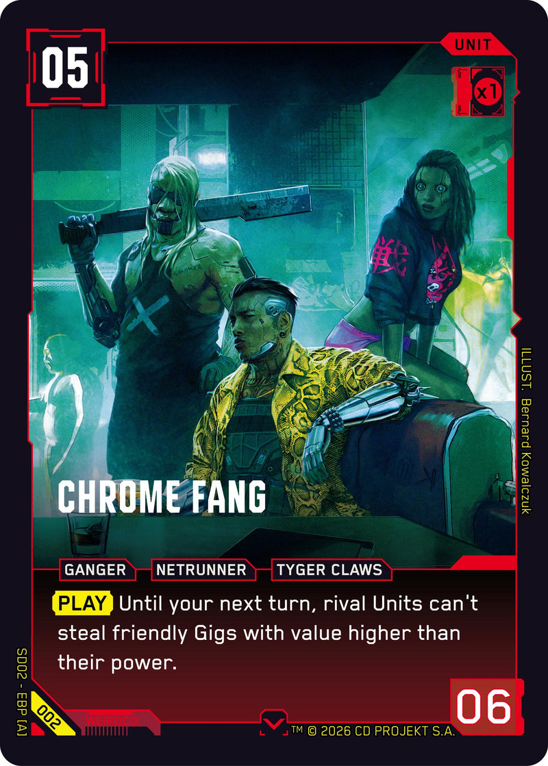 Image for Chrome Fang (002) [Embracing Power - Retail Starter Deck] - Cyberpunk TCG