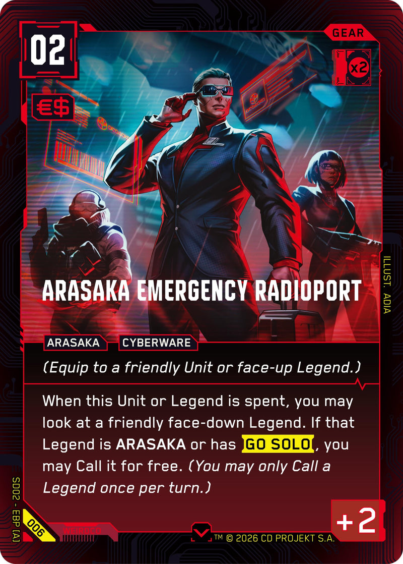 Image for Arasaka Emergency Radioport (006) [Embracing Power - Retail Starter Deck] - Cyberpunk TCG