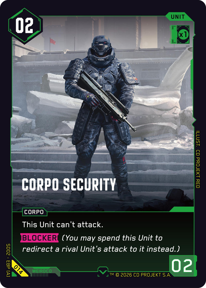 Image for Corpo Security (014) [Embracing Power - Retail Starter Deck] - Cyberpunk TCG