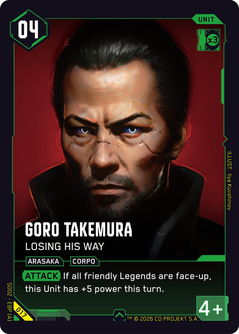 Image for Goro Takemura - Losing His Way (017) [Embracing Power - Retail Starter Deck] - Cyberpunk TCG