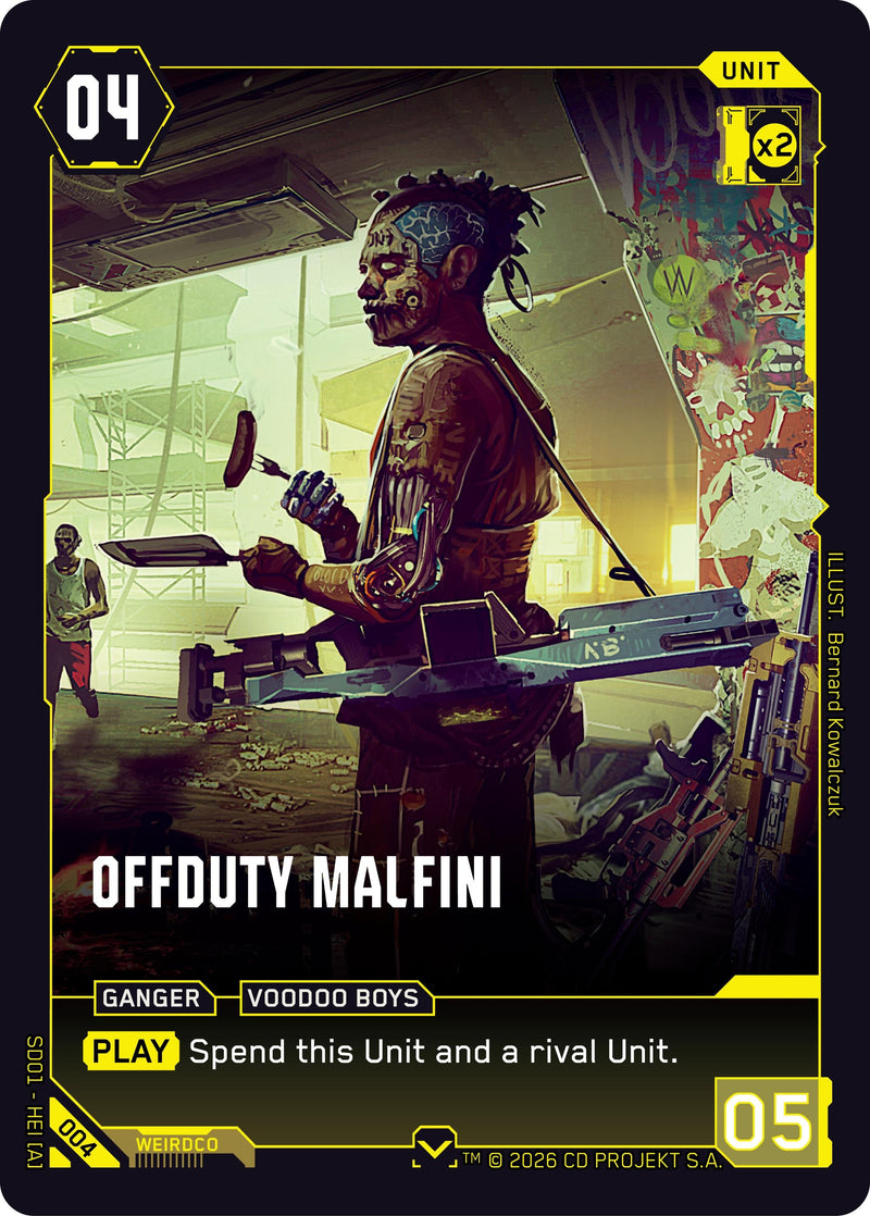 Image for Offduty Malfini (004) [The Heist - Retail Starter Deck] - Cyberpunk TCG