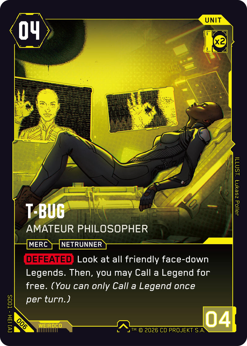 Image for T-Bug - Amateur Philosopher (006) [The Heist - Retail Starter Deck] - Cyberpunk TCG