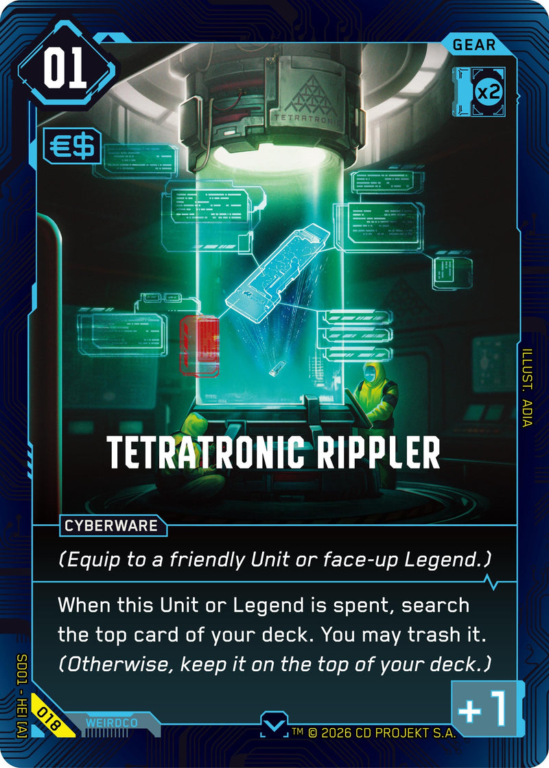 Image for Tetratonic Rippler (018) [The Heist - Retail Starter Deck] - Cyberpunk TCG