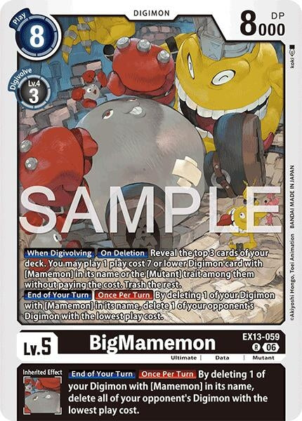 Image for BigMamemon (EX13-059 R) [Chivalrous XIII] - Digimon Card Game