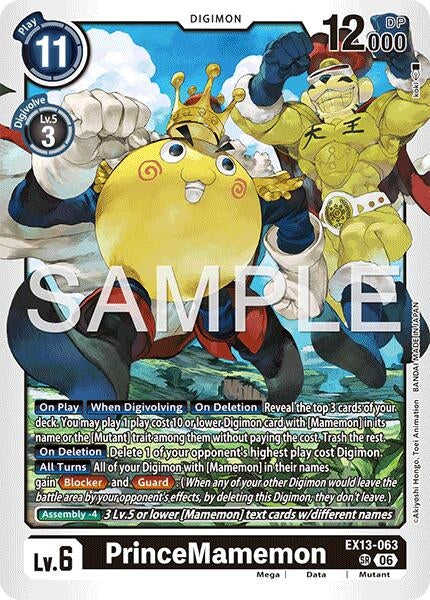 Image for PrinceMamemon (EX13-063 SR) [Chivalrous XIII] - Digimon Card Game