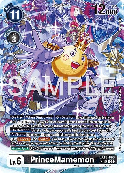 Image for PrinceMamemon (Alternate Art) (EX13-063 SR) [Chivalrous XIII] - Digimon Card Game