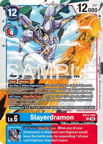 Image for Slayerdramon (EX13-024 R) [Chivalrous XIII] - Digimon Card Game