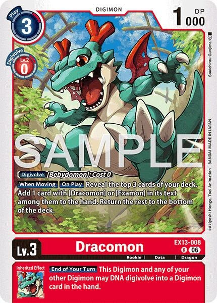 Image for Dracomon (EX13-008 R) [Chivalrous XIII] - Digimon Card Game