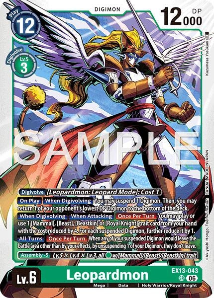 Image for Leopardmon (EX13-043 SR) [Chivalrous XIII] - Digimon Card Game