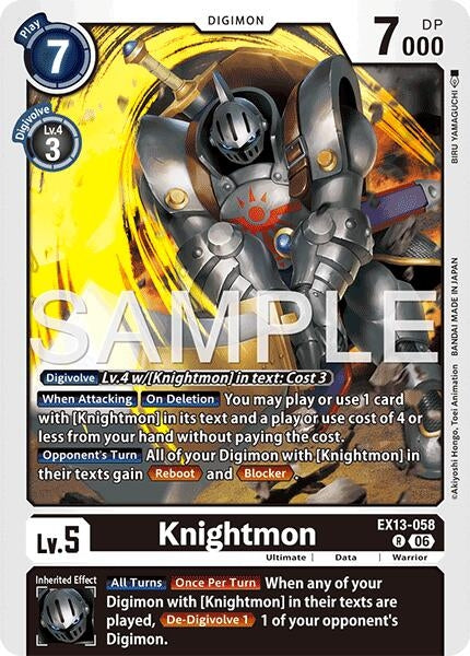 Image for Knightmon (EX13-058 R) [Chivalrous XIII] - Digimon Card Game