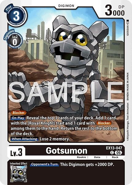 Image for Gotsumon (EX13-047 C) [Chivalrous XIII] - Digimon Card Game