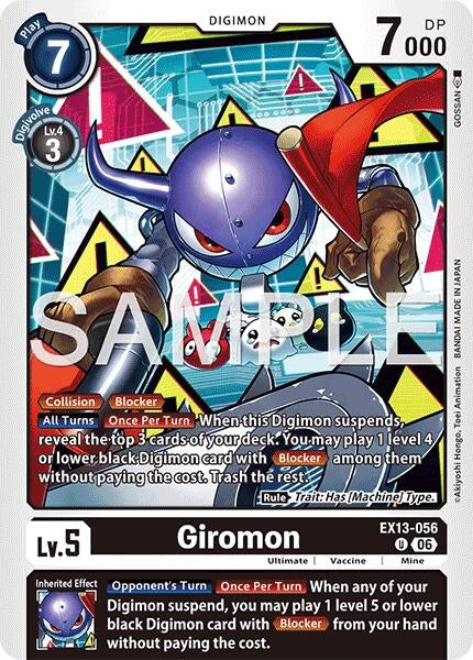 Image for Giromon (EX13-056 U) [Chivalrous XIII] - Digimon Card Game