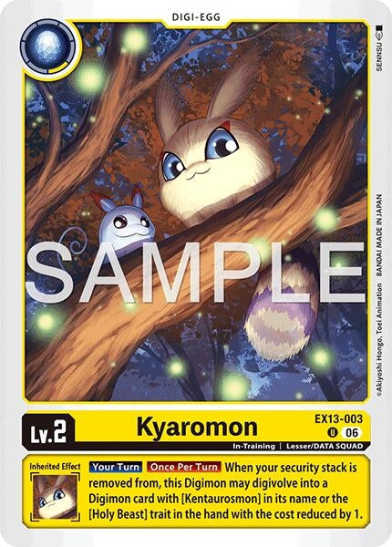 Image for Kyaromon (EX13-003 U) [Chivalrous XIII] - Digimon Card Game