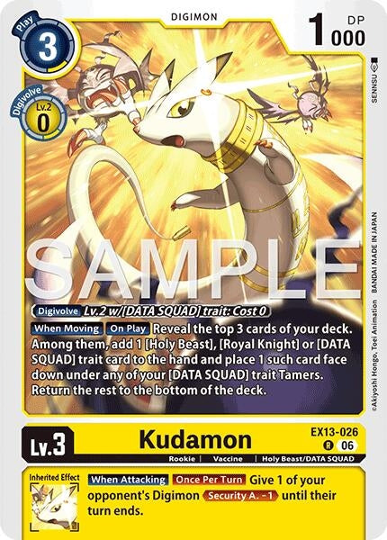 Image for Kudamon (EX13-026 R) [Chivalrous XIII] - Digimon Card Game
