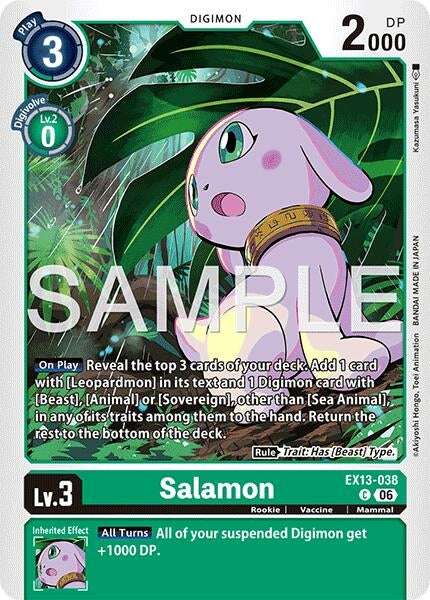Image for Salamon (EX13-038 C) [Chivalrous XIII] - Digimon Card Game