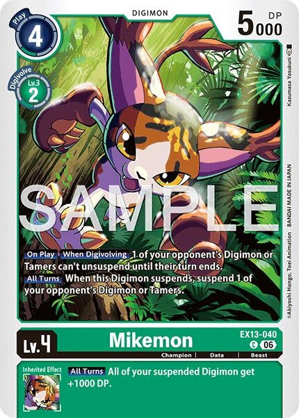 Image for Mikemon (EX13-040 C) [Chivalrous XIII] - Digimon Card Game