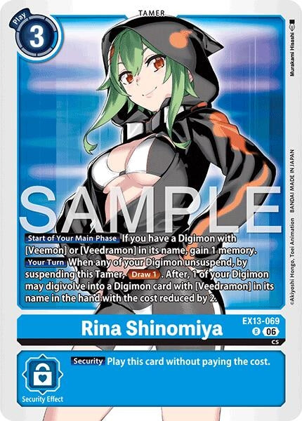 Image for Rina Shinomiya (EX13-069 R) [Chivalrous XIII] - Digimon Card Game