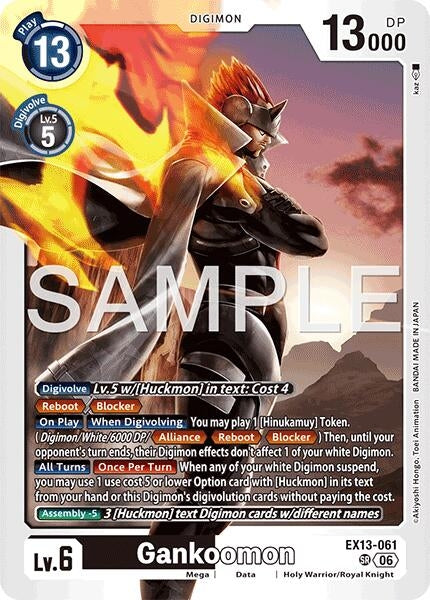 Image for Gankoomon (EX13-061 SR) [Chivalrous XIII] - Digimon Card Game