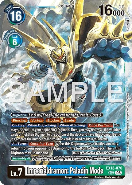 Image for Imperialdramon: Paladin Mode (EX13-076 SEC) [Chivalrous XIII] - Digimon Card Game