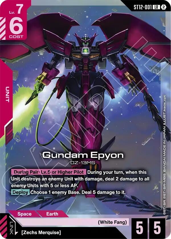 Image for Gundam Epyon (ST12-001) [Starter Deck 12: Raging Onslaught] - Gundam Card Game