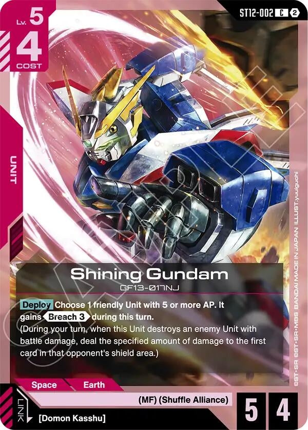 Image for Shining Gundam (ST12-002) [Starter Deck 12: Raging Onslaught] - Gundam Card Game