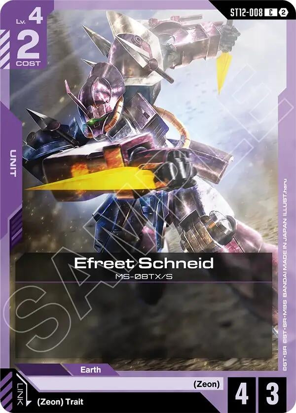 Image for Efreet Schneid (ST12-008) [Starter Deck 12: Raging Onslaught] - Gundam Card Game