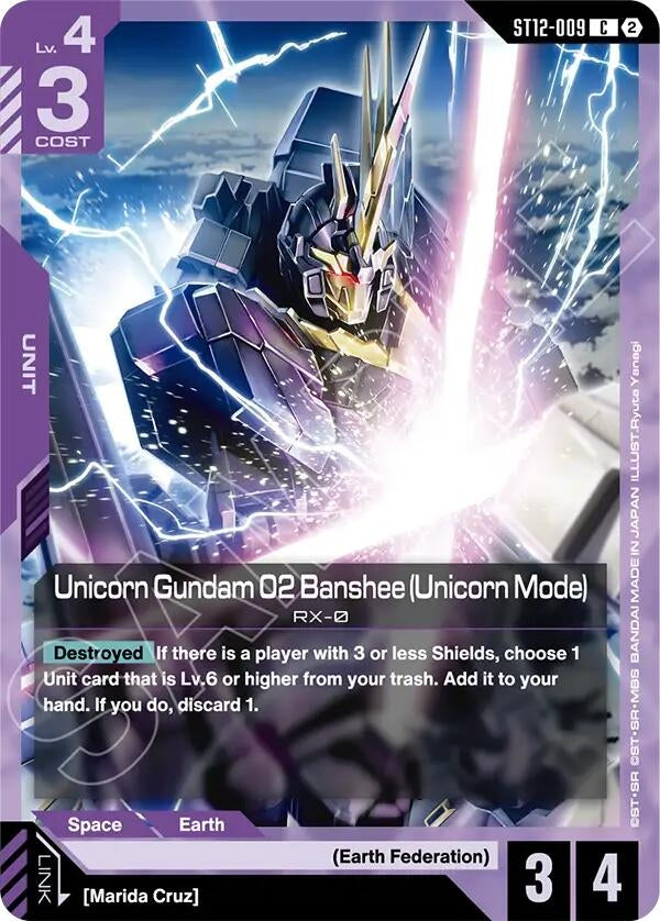 Image for Unicorn Gundam 02 Banshee (Unicorn Mode) (ST12-009) [Starter Deck 12: Raging Onslaught] - Gundam Card Game