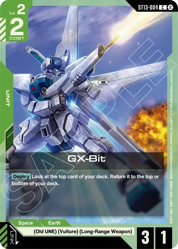 Image for GX-Bit (ST13-004) [Starter Deck 13: Silent Barrage] - Gundam Card Game