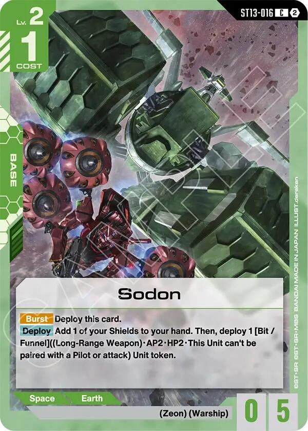 Image for Sodon (ST13-016) [Starter Deck 13: Silent Barrage] - Gundam Card Game