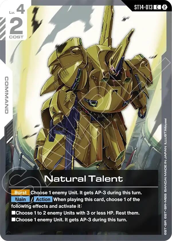 Image for Natural Talent (ST14-013) [Starter Deck 14: Heavy Dominion] - Gundam Card Game